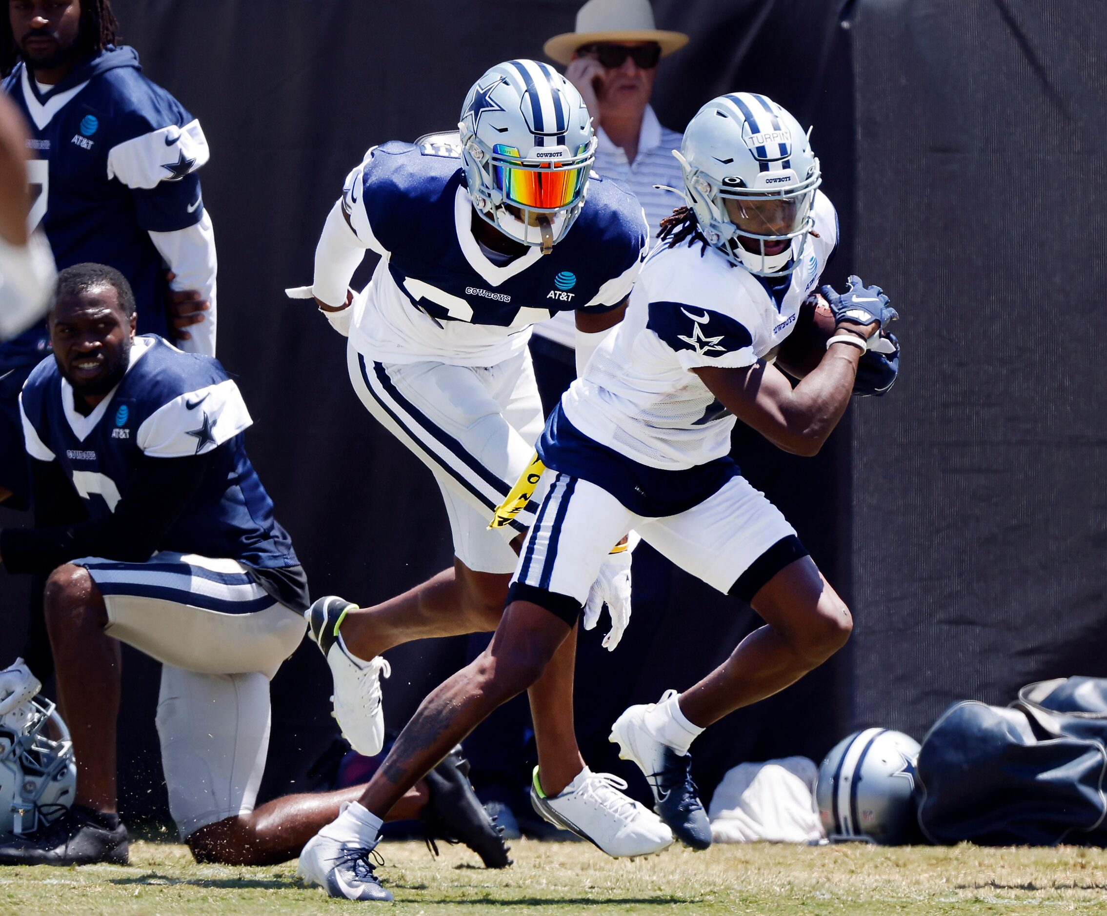 Dallas Cowboys wide receiver KaVontae Turpin (2)  turns up field after making a completion...