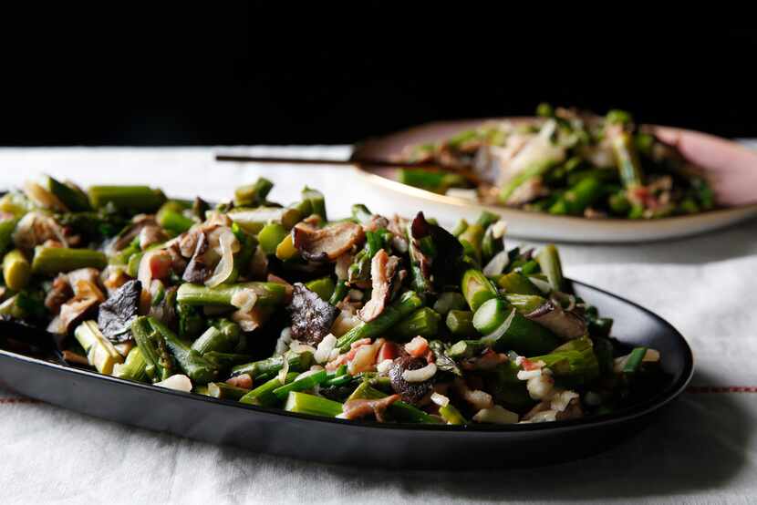 Mushroom asparagus salad 
