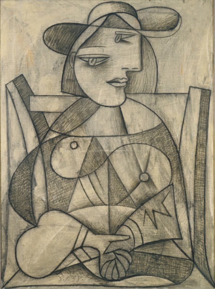 Pablo Picasso, Woman with Joined Hands (Marie-Thérèse), January 8, 1938, pencil, charcoal...