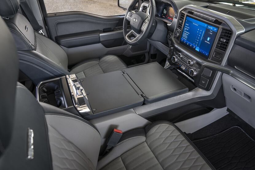 Inside, the 2021 F-150 has gotten more user friendly. The front seats fold almost entirely...