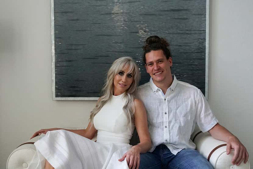 Katie Hamilton and her boyfriend Kolton Pierce at their home in Southlake, Texas on...