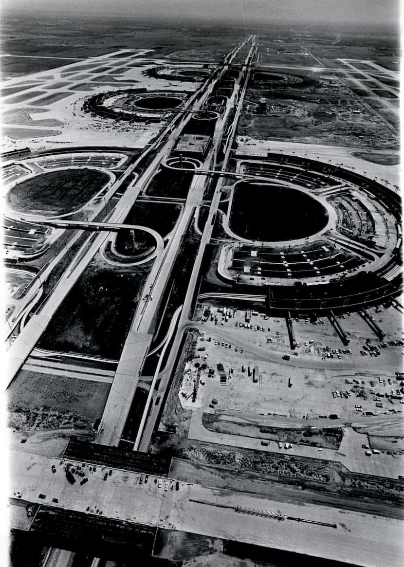 Construction continues on the DFW airport Sept. 10, 1973.