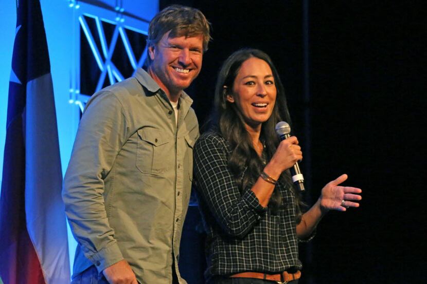 Chip and Joanna Gaines of Magnolia Homes and HGTVÃs Fixer Upper show are photographed while...