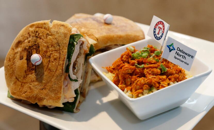 The Pudge's Plate is a hot pressed panini stuffed with turkey breast, turkey patty, fresh...