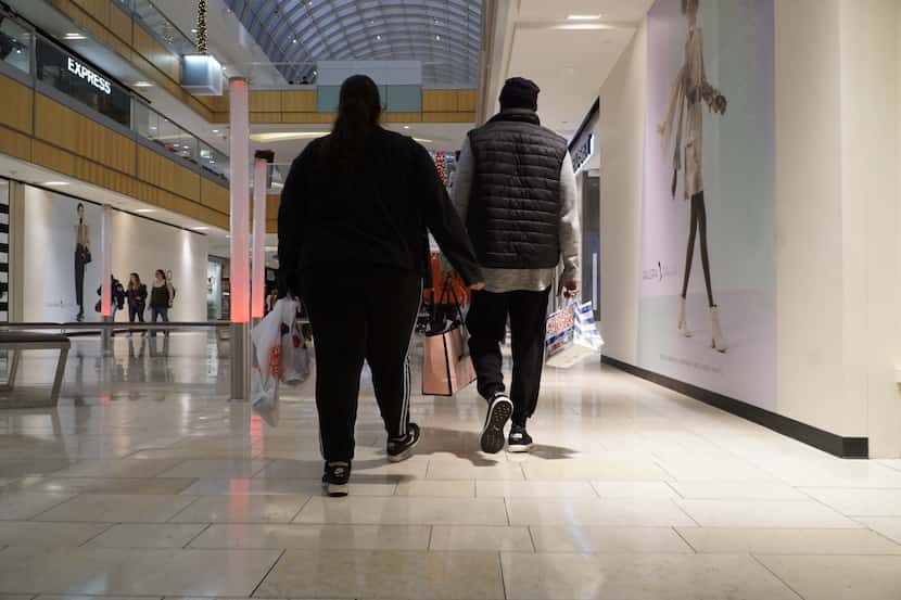 Shoppers at The Galleria in Dallas, Texas on Friday, November 29, 2019.  (Lawrence...
