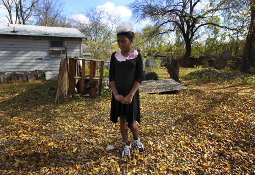 Brianna Gaut, 11, is a member of the Liberty in Christ House of God church on Muncie Avenue...