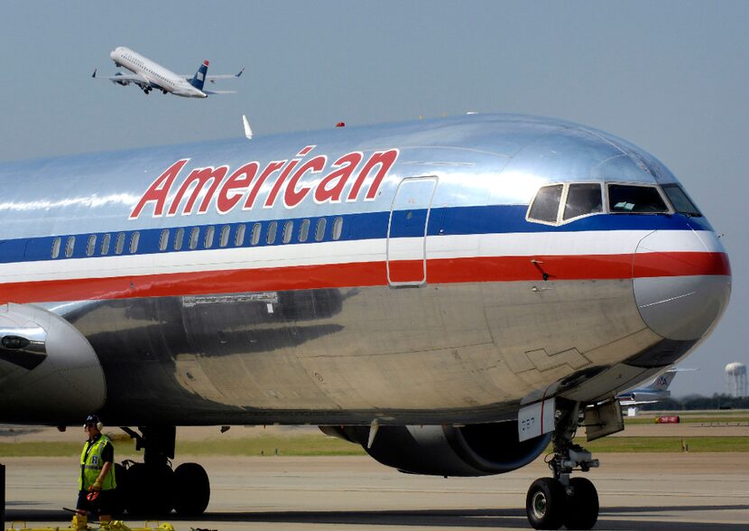 An American Airlines jet at Dallas-Fort Worth International Airport in 2013.