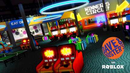 A game in Dave & Buster's new Roblox world.