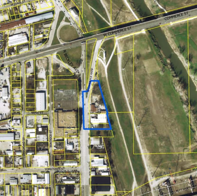 The 2-acre site is on Beckley Avenue just south of Commerce Street.