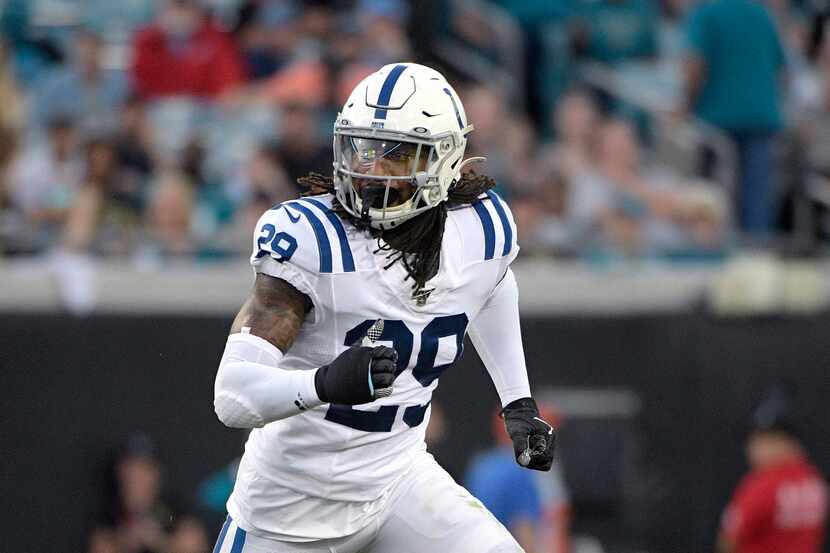 Indianapolis Colts safety Malik Hooker (29) follows a play during the first half of an NFL...