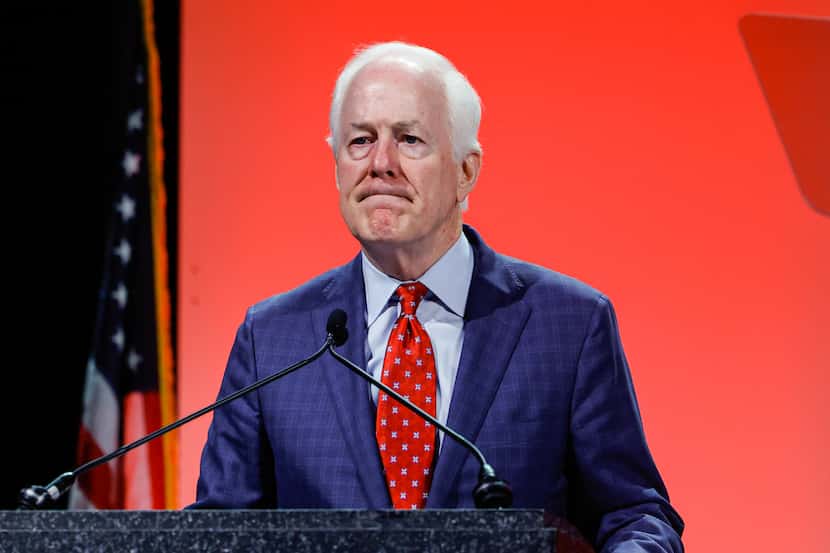 Sen. John Cornyn took flak from Texas Republican convention delegates for working with...