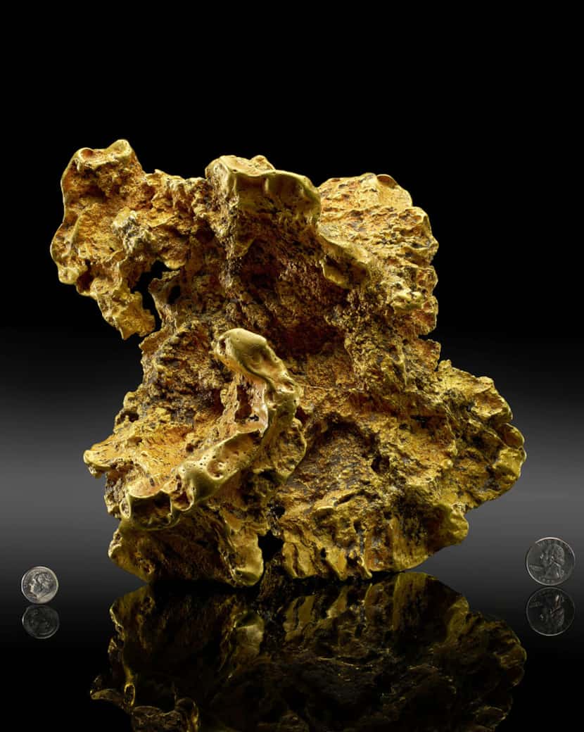 The Ausrox Gold Nugget is back on display at the Perot Museum of Nature and Science.