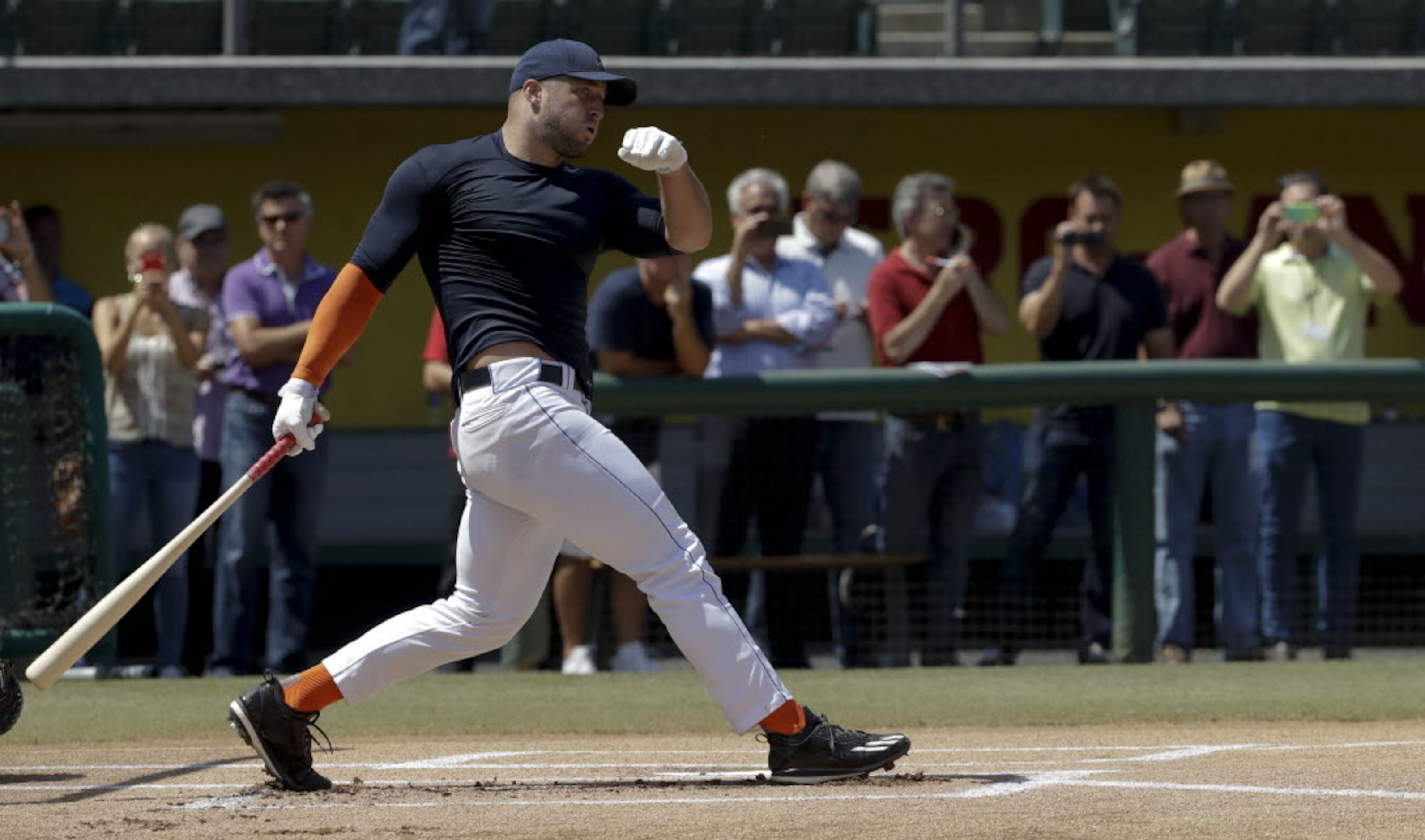 Rangers send scout to watch Tim Tebow's workout; former QB shows 'raw  power' and 'above-average' speed