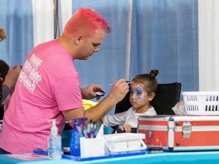 Face-painting is a premium add-on at Unicorn World.