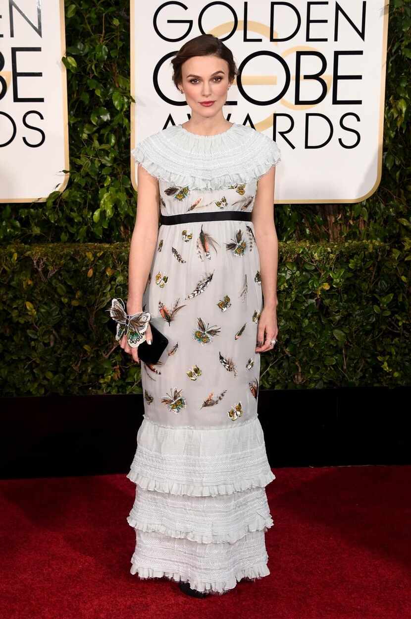 
MISS: Keira Knightley’s Chanel gown did anything but flatter the actress’ baby bump.
