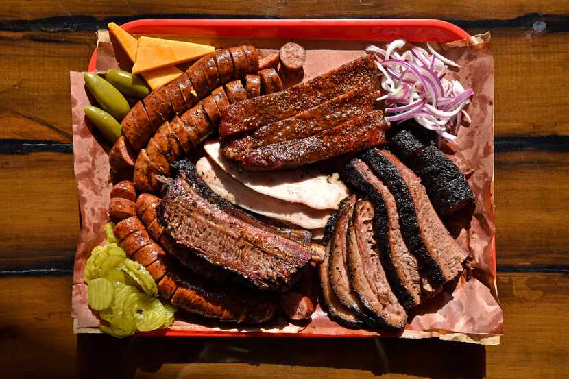 When most customers go to Terry Black's BBQ in Dallas, they get a tray of meat (pictured)....