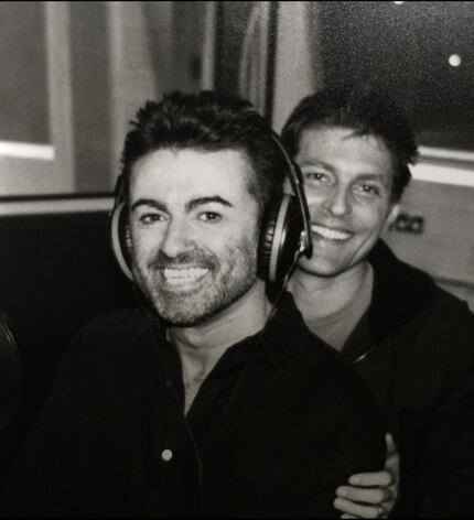 An undated photograph of pop superstar George Michael and Dallas partner Kenny Goss from...