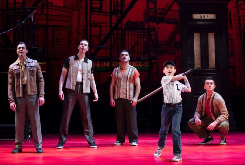 Frankie Leoni (second from right) and the musical A Bronx Tale  will be in Dallas at the...