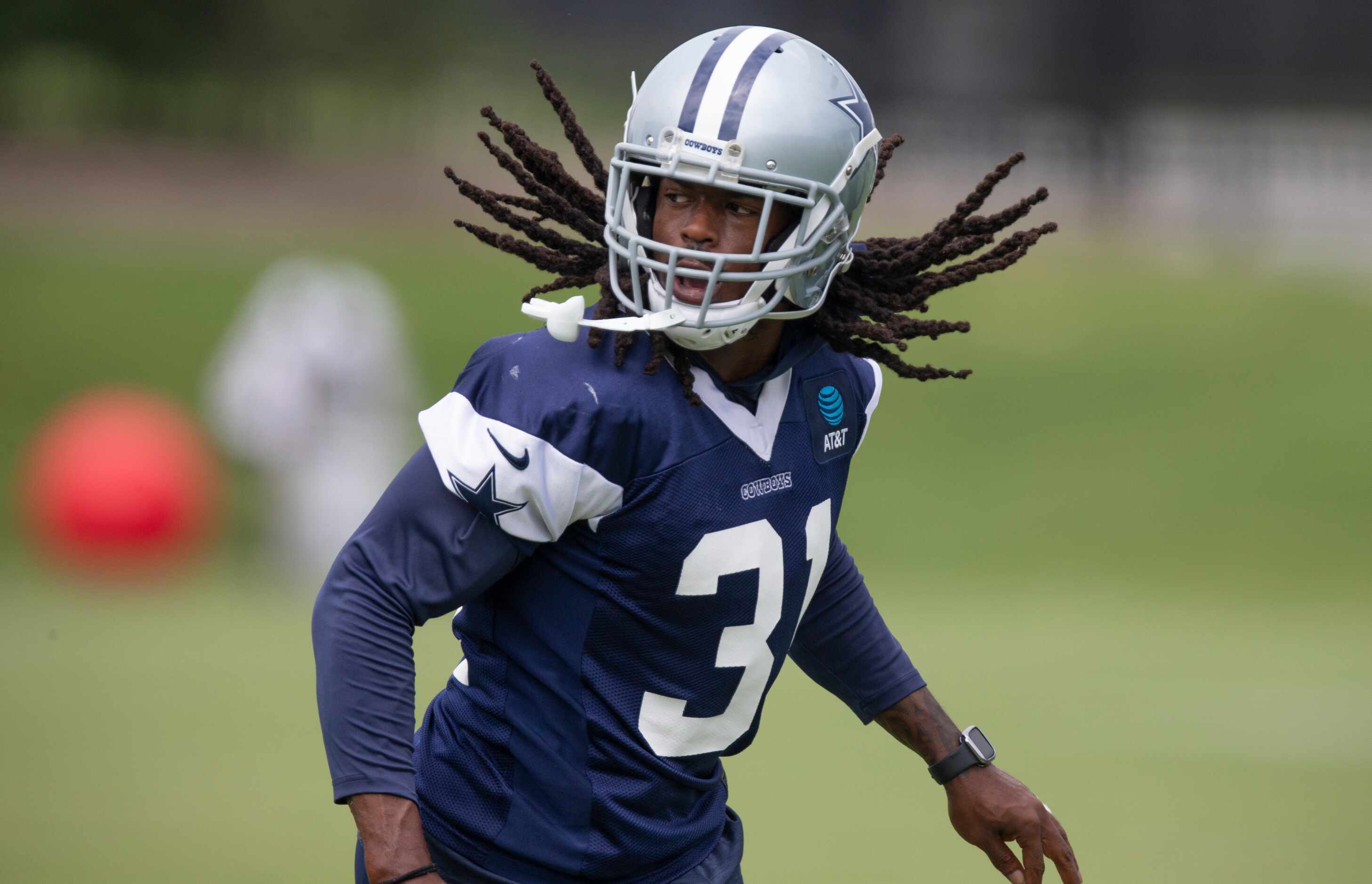 Dallas Cowboys cornerback Maurice Canady (31) runs a drill during practice at The Star in...