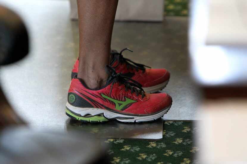 State Sen. Wendy Davis wore comfortable shoes as she filibustered during the final day of...