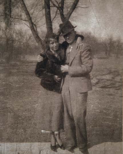 Infamous gangsters Bonnie Parker and Clyde Barrow pose for a photo in San Antonio.
(Photo:...