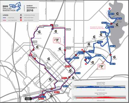 Sunday's marathon route