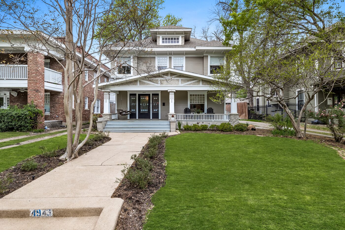 Built in 1906, this Prairie home is located in the historic Munger Place neighborhood.