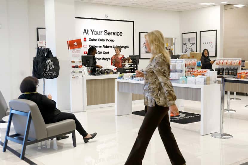 A new customer service area is right inside the first floor north entrance at the Macy's in...
