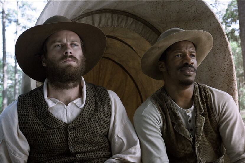 Armie Hammer, left, and Nate Parker appear in "The Birth of a Nation," in theaters on Oct. 7.