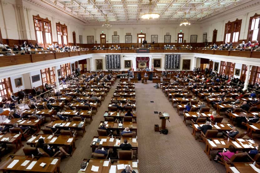 The 87th Texas Legislature is called into session at the Texas Capitol building in Austin on...