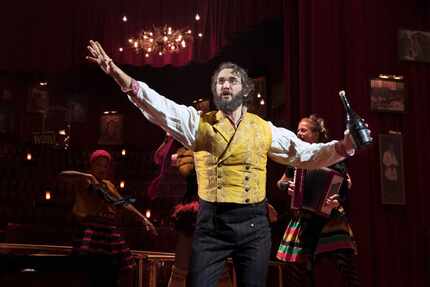 Josh Groban stars in "Natasha, Pierre & The Great Comet of 1812" at the Imperial Theater in...