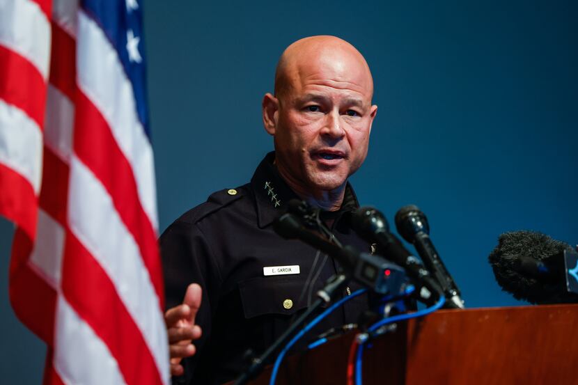 Dallas police Chief Eddie García during a press conference May 17.