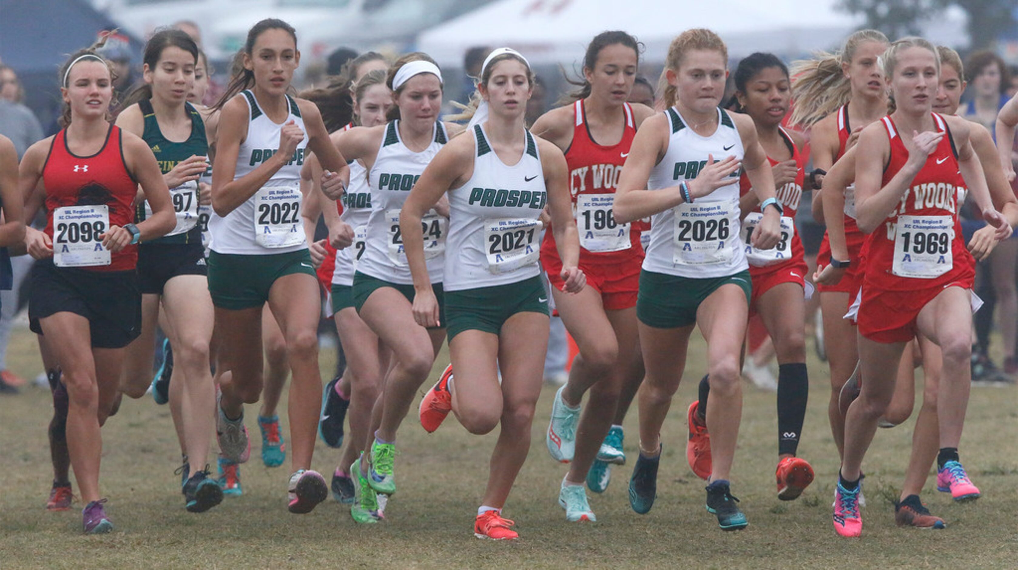 The Prosper High School cross country team featuring Aubrey O'Connell (2026) and Sadie...