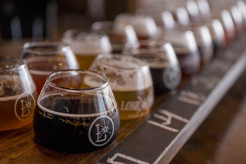 Lone Star Taps and Caps' "Barley Legal" mega-flight has 18 beers, but you'll need two...