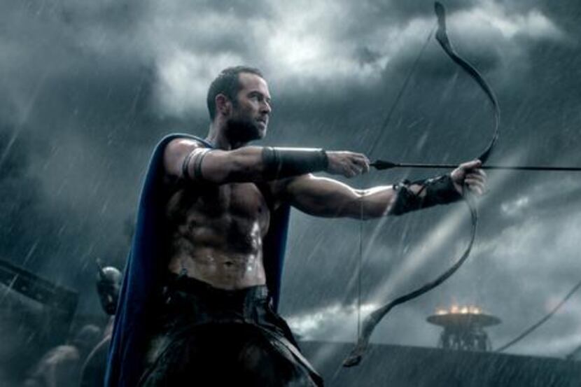 
Sullivan Stapleton shows how defined abs helped defeat the Persians in “300: Rise of an...
