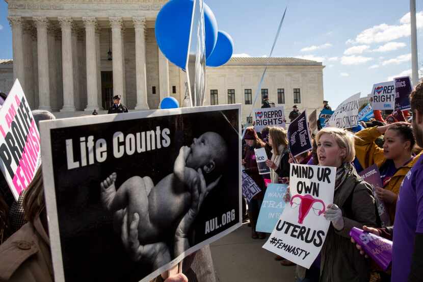  Advocates onÂ both sides of the abortion issue voiced their opinions outside the U.S....