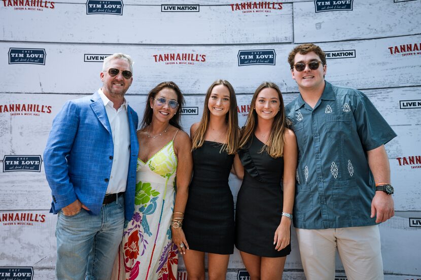 Tim Love, left, with his wife, Emilie, their twin daughters, Ella and Anna, and son Tannahill.