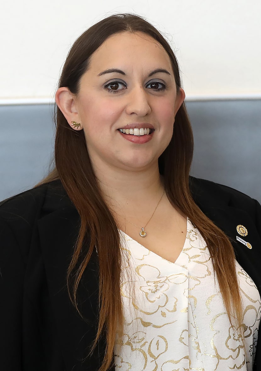 City Council candidate Cristina Todd poses during a forum at Lovelady High School in...