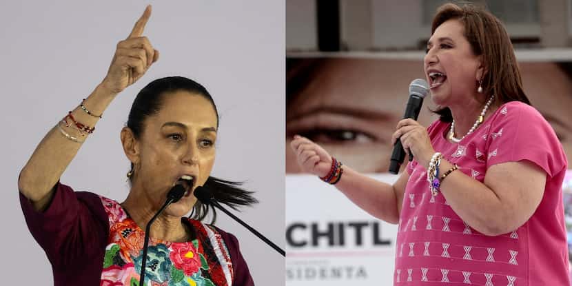 Claudia Sheinbaum of Mexican President Andrés Manuel López Obrador's Morena party and...