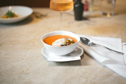 The tomato soup at the flagship Mirador in downtown Dallas will appear on the menu at...