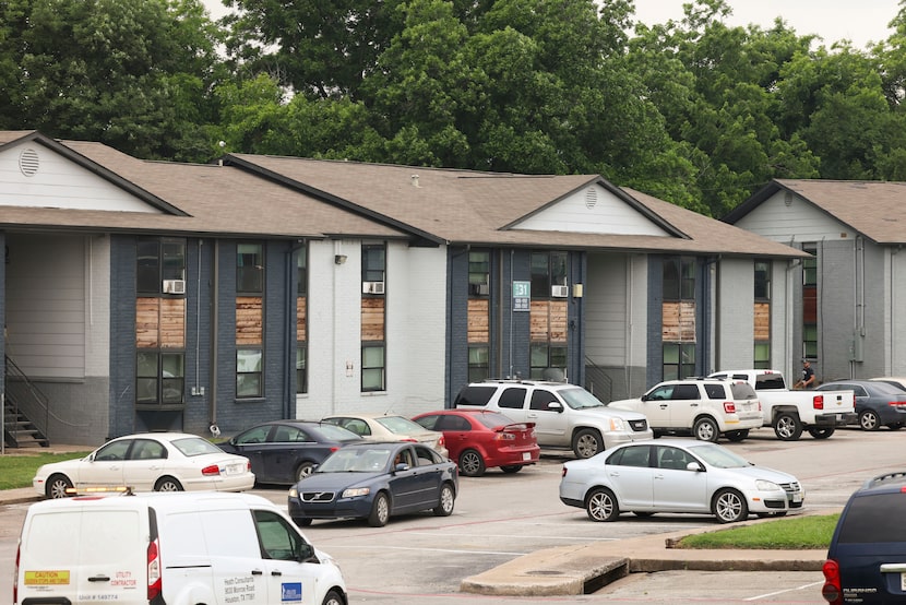 Some of the 480 apartments that make up the Volara complex, which is just east of Interstate...