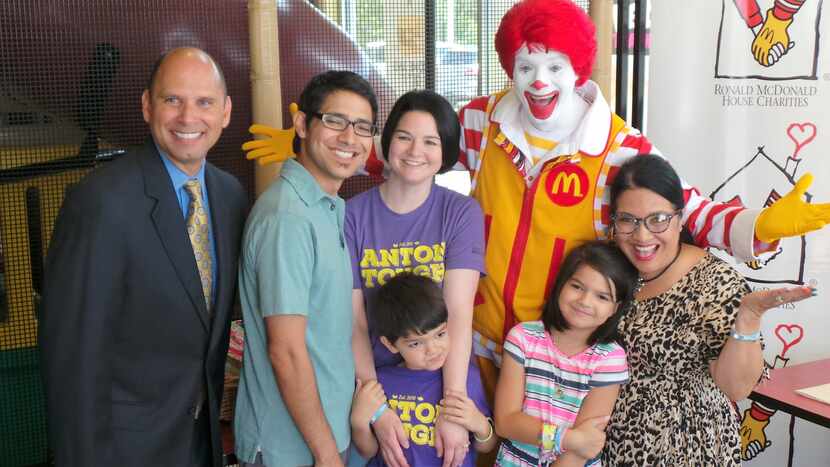 Local McDonald's Owner Randy Richard with Jason Delgado, Vanessa Delgado, Judah Delgado,...