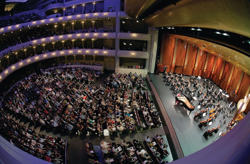 Rachel Cheung from Hong Kong performs with conductor Leonard Slatkin and the Fort Worth...