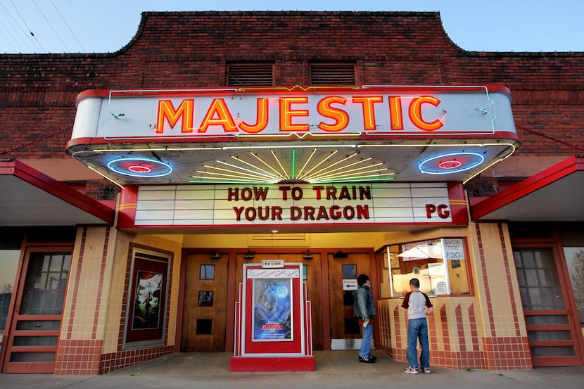 The Majestic Theatre in Wills Point, Texas, is believed to be the oldest...