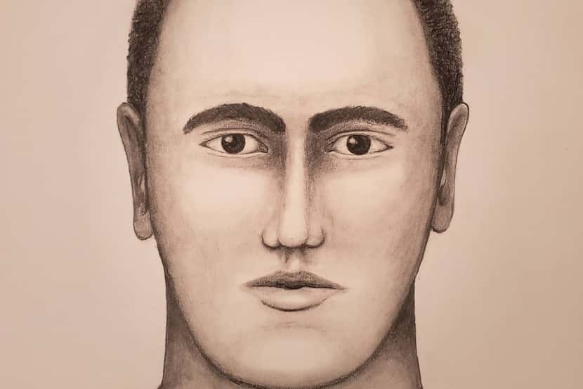 A police sketch of the man suspected of grabbing and kissing two women in McKinney.