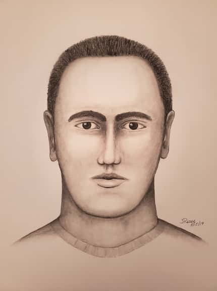 A police sketch of the man suspected of grabbing and kissing two women in McKinney.
