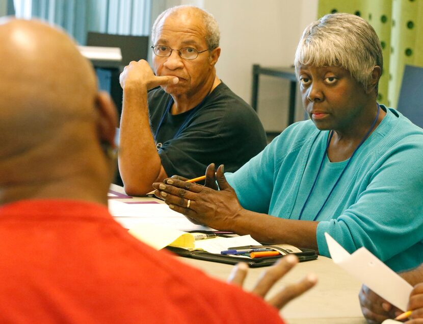 Theo and Debra Washington attend a script reading session for Public Works Dallas.