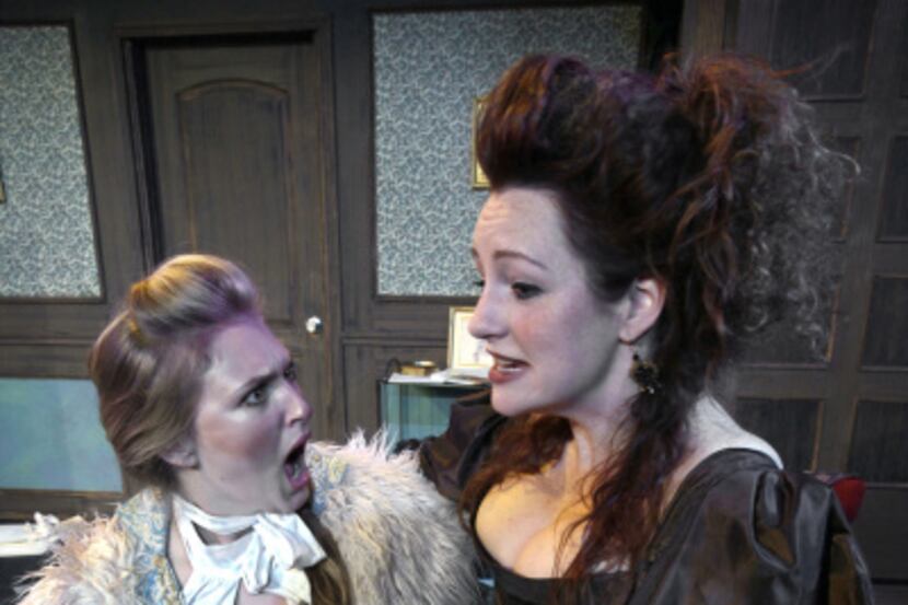 Morgan Lauré Garrett, left, and Jessica Cavanagh in a scene from "Or" at the Echo Theatre in...