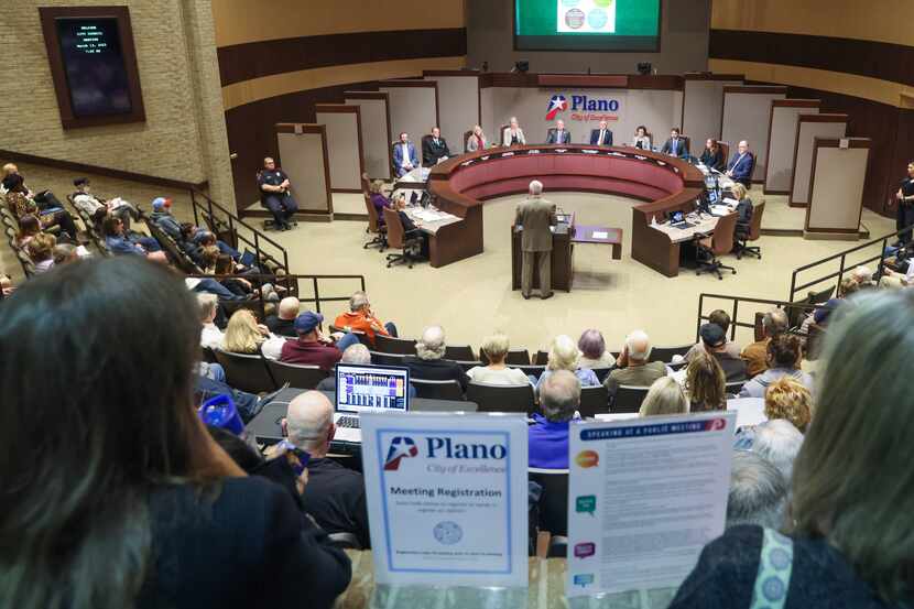 Plano City Council members listened to public comments on short-term rentals at a Plano City...