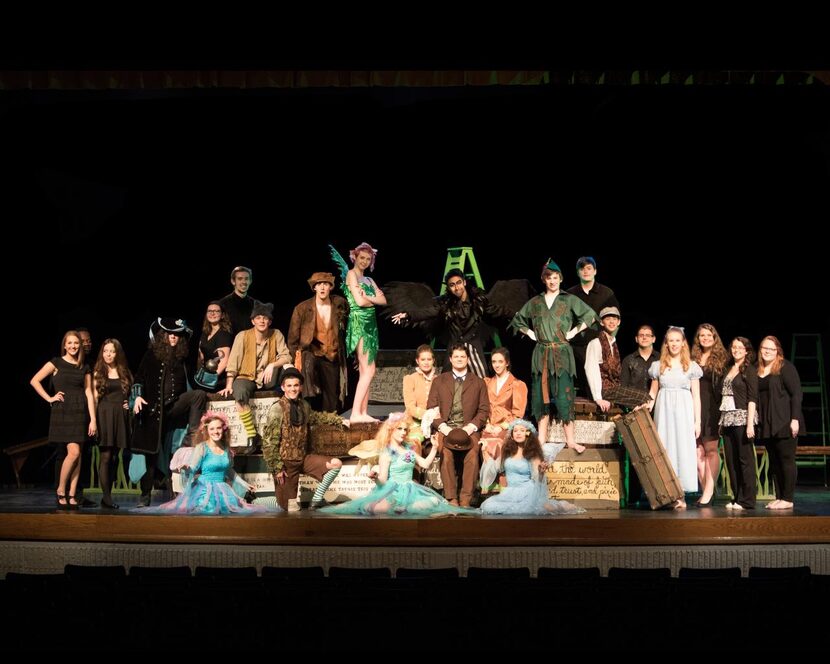 
The Colony High School students pose for a promotional photo for their one-act play, scenes...